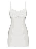Romantic chemise, sheer mesh, lace inlay